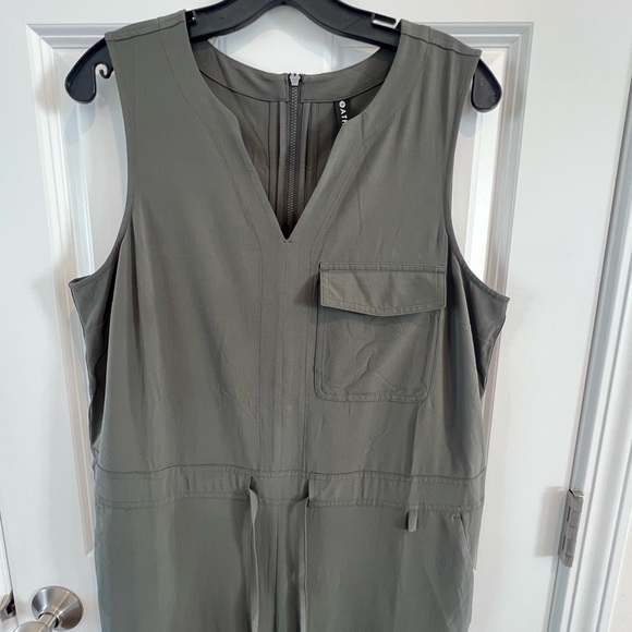 Athleta Dark Green Sleeveless Jumpsuit - Picture 3 of 5